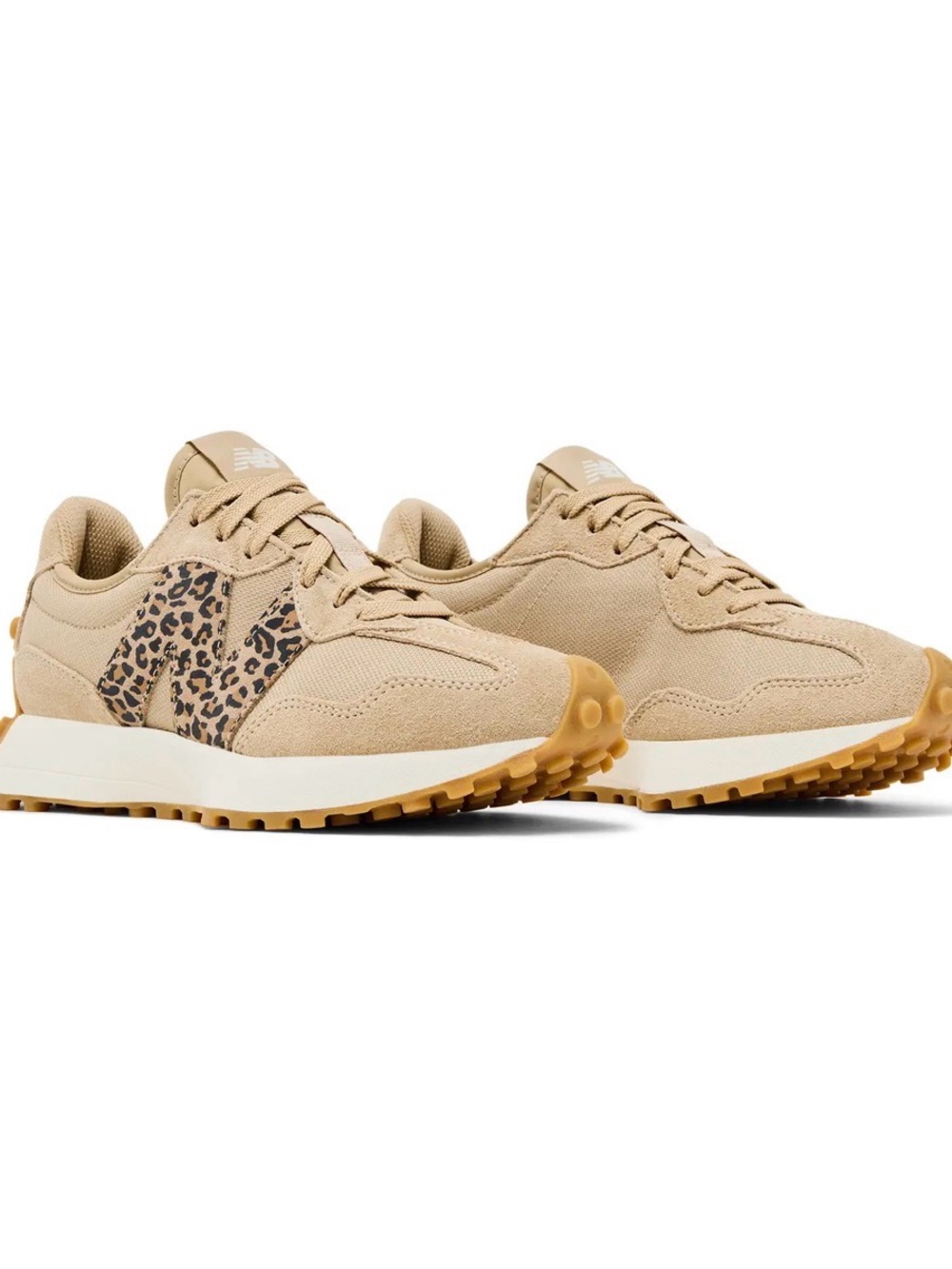 New Balance Classics 327 Sneaker in Leopard Print and Beige Size 7 - Picture 8 of 8